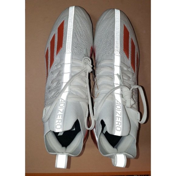 ADIDAS ADIZERO 22 FOOTBALL CLEATS MEN\'S SIZE 11 TEXAS COLORWAY HP8742 NEW main image 6